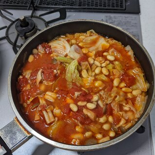 俺の鶏肉トマト煮（大豆入）